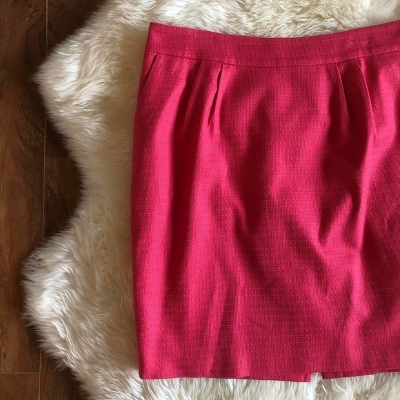 Banana Republic Pink Woven Textured Pencil Skirt - Picture 2 of 6